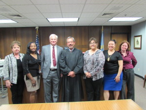 Group picture with judge Hiddle